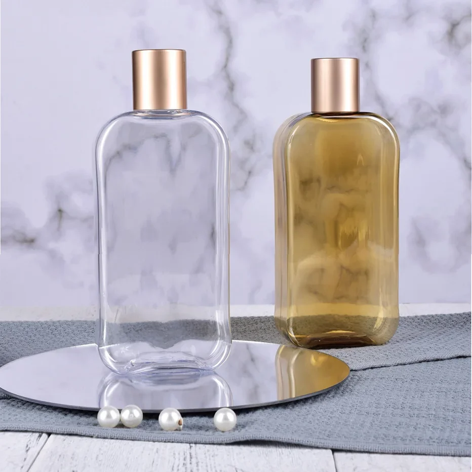 Square Shape Soap Refillable Bottles Hand Press Empty Travel Portable Dispenser Oil Shower Gel Lotion Storage Bottle