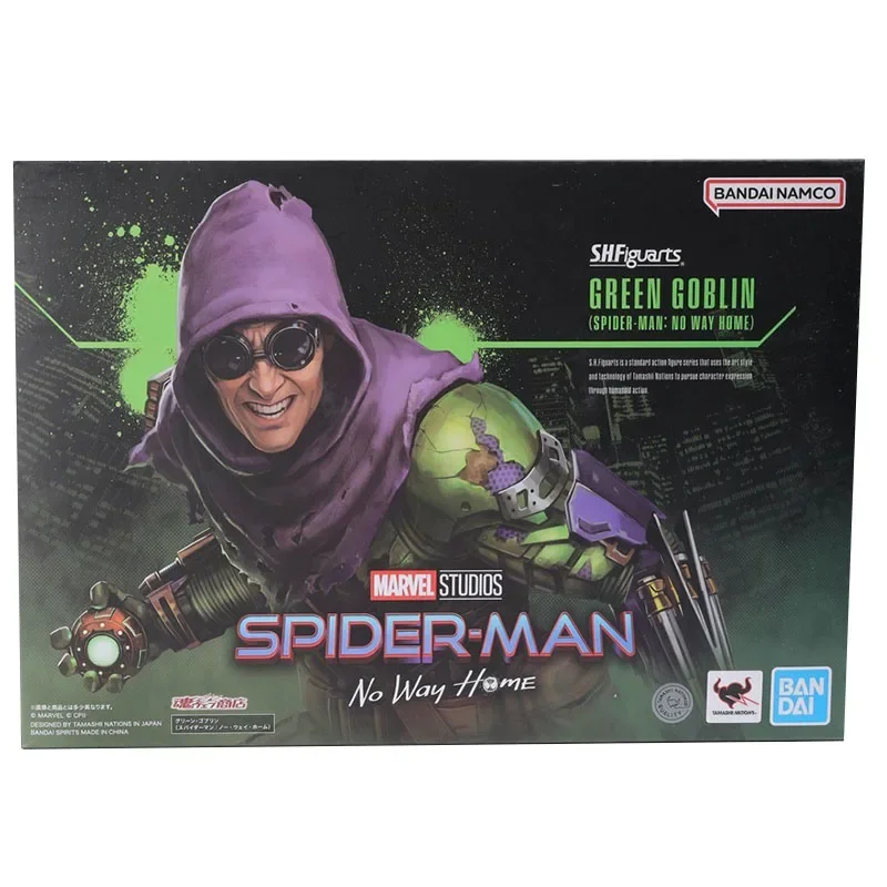 بانداي الأصلي SHF سبايدر مان [بدون طريقة المنزل] S.H.Figuarts الأخضر GOBLIN أنيمي ألعاب شخصيات الحركة للأطفال هدية