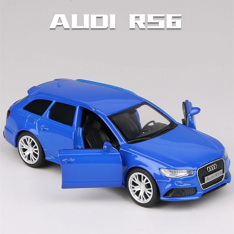 Audi RS6 Station Wagon Alliage Modèle de voiture, Simulation Diecasts, Véhicules jouets, Modèle en métal, Berceau arrière, Collection, Cadeau pour enfants, 1:36