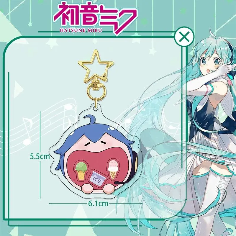 Hatsune Miku Acryl-Schlüsselanhänger Niedlicher Cartoon Hochwertiger Anime-Anhänger Geeignet für Rucksack Auto-Dekoration Sammlung Freunde Geschenk – Detail 8