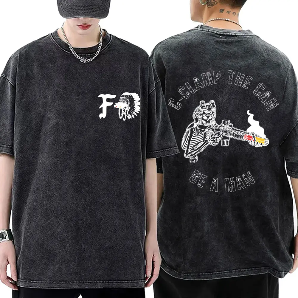 

Forward Observations Group Skeleton Vintage Washed T-shirts Men Women High Quality Cotton Retro T-shirt Men's Oversized T Shirts