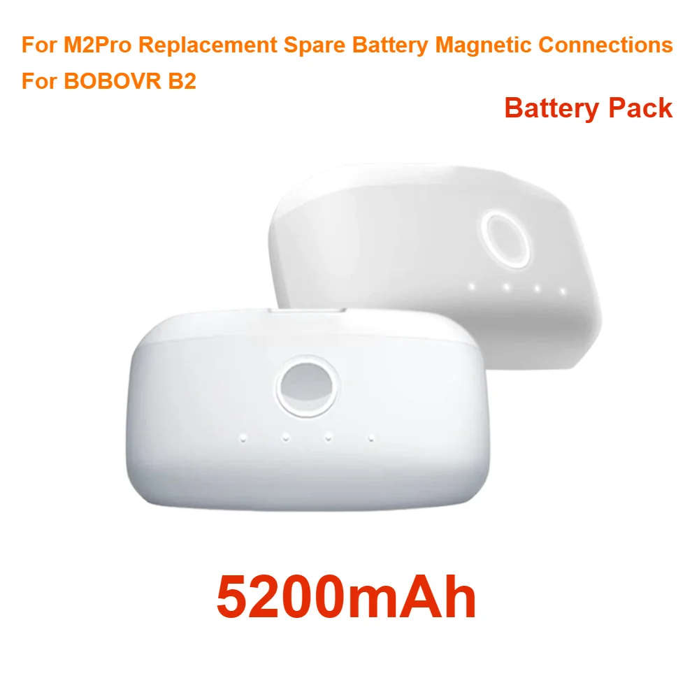 For M2Pro Replacement Spare Battery Magnetic Connections for BOBOVR B2 Battery Pack 5200mAh Capacity