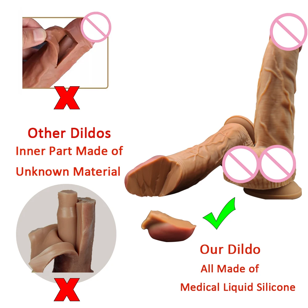 9.45 Inch XXL Realistic Soft Skin Feeling Dildo with Ball Suction Cup Penis Anal Sex Toy Huge Dick for Female Women Lesbain Gay