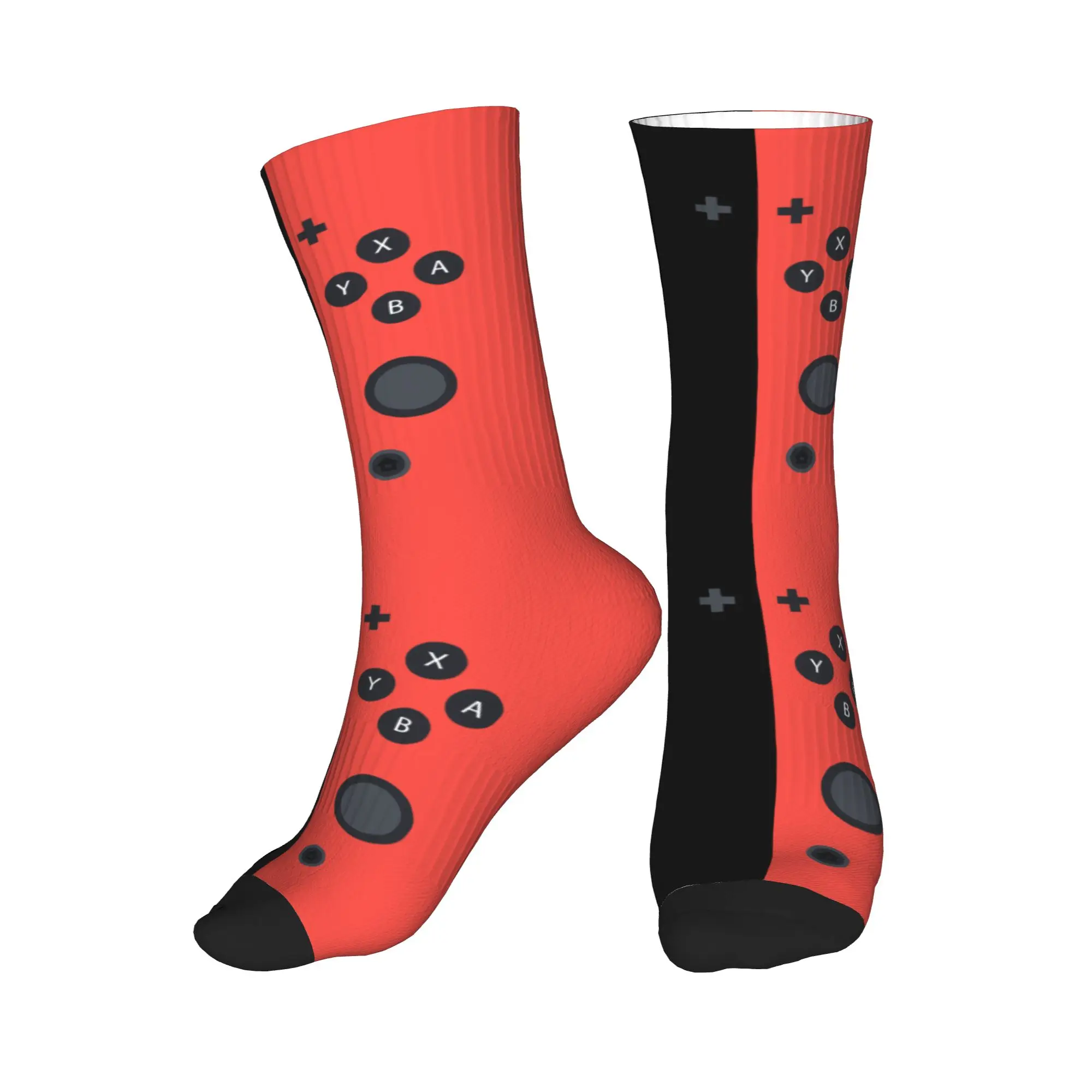 Retro Video Game Controller Dress Socks for Men Women Warm Funny Novelty Gamer Gift Crew Socks