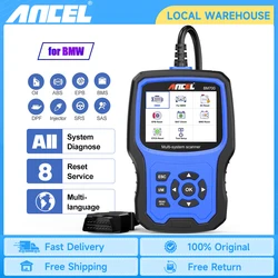 ANCEL BM700 OBD2 skaner samochodowy do BMW/MINI EPB SAS Airbag TPMS wtryskiwacz do resetowania oleju narzędzie diagnostyczne do samochodów bezpłatna aktualizacja