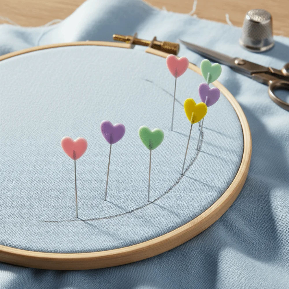 

200PCS/BOX Multicolor Sewing Marker Needle Love Hearts Professional Positioning Pins Precision DIY Quilting Pins Embroidery