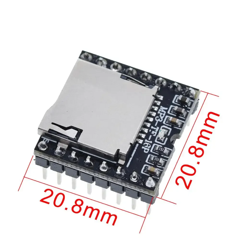Mini MP3 Player Module Board MP3 Audio Voice Decode Board For Arduino Supporting TF Card U-Disk IO/Serial Port/AD Player