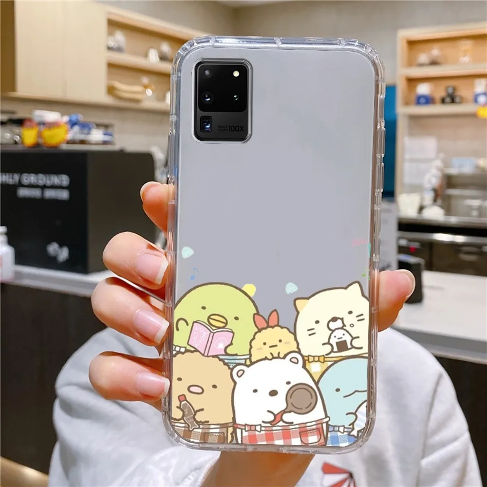 Sumikko G-Gurashi Phone Case For Samsung Galaxy A52 A12 A51 S21 Edge S22ULTRA S23 S20LITE Plus Ultra Transparent Cover