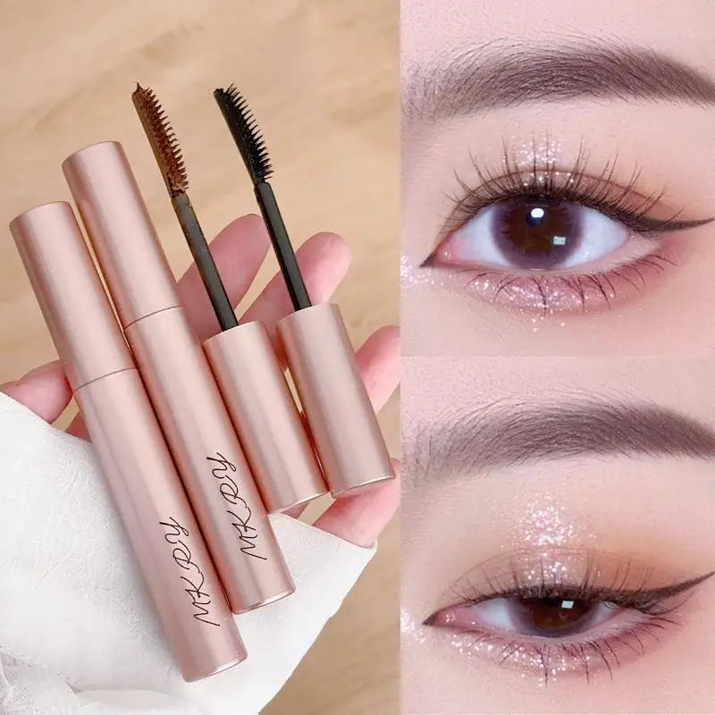 กันน้ํา Long Lasting Silky Lash สีดําสีน้ําตาลขนตายาวมาสคาร่า Eyelashes Extension Beauty Eye Make Up เครื่องสําอางค์