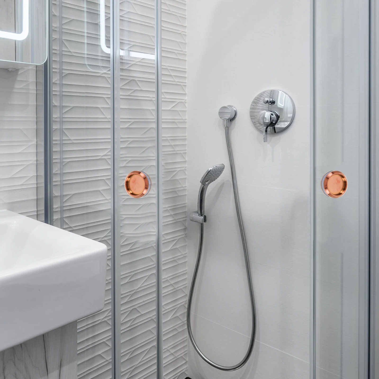 

2Pcs Smooth Long Lasting Stainless Steel Door Pull for Home and Office Sliding Doors Shower Door Handle Round Handle Pull