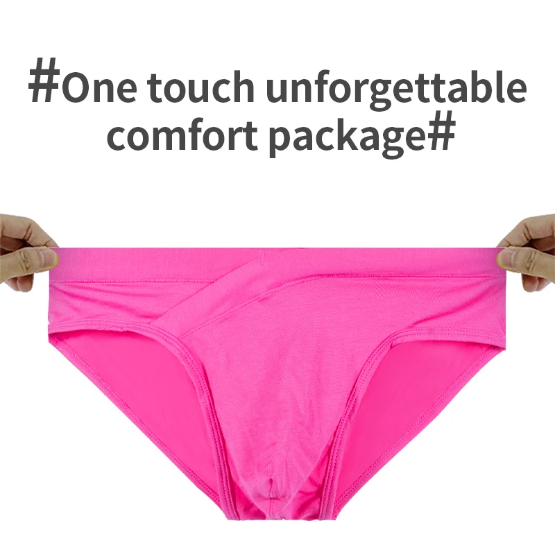1/3Pcs Modal Low Waist Men Underwear Briefs Breathable Mens Underpants Sexy Bikini Man Large Crotch Briefs Sissy Man Panties