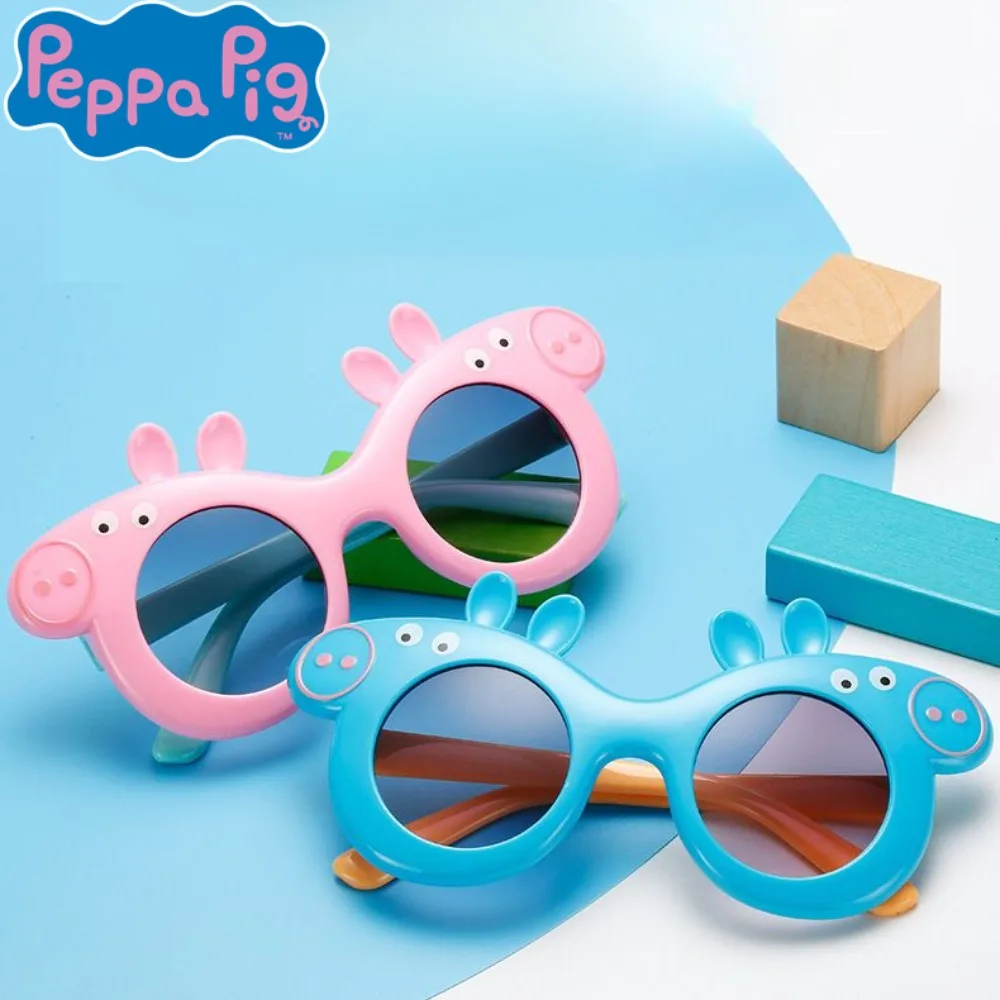 New Peppa Pig Children Cute Cartoon Boys Girls Colors Outdoor Kids Sun Protection Sunglasses Baby Sport Shades Glasses