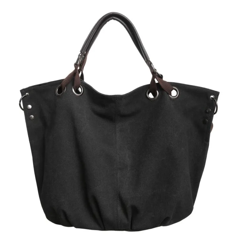 

Large Capacity Solid Canvas Zipper Crossbody Bag Simple Casual Youth Shoulder Bag 2025 Hot Selling Soft Commuting Trendy Handbag