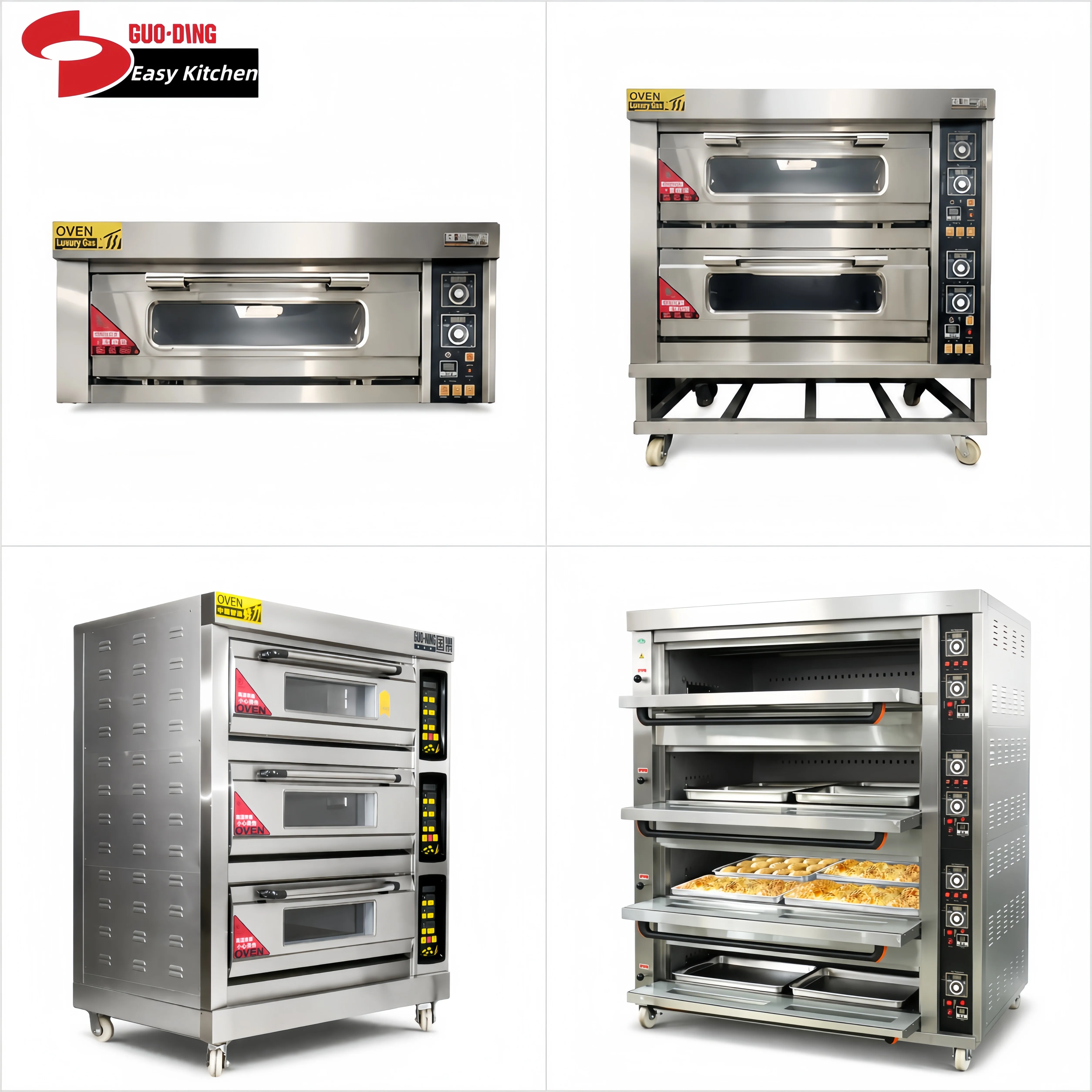 ETL CE RCM Certified 1/2/3/4/5 Deck Electric Gas Oven for Baking Bread Pastry Cake Pizza OEM/ODM Manufacturer Commercial Oven