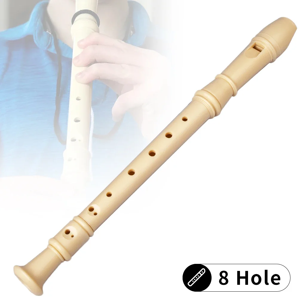 Swan 6 Holes & 8 Holes Recorder Flute ABS Non-Toxic Soprano Recorder Clarinet Beginner Flute Descant Recorder Woodwind