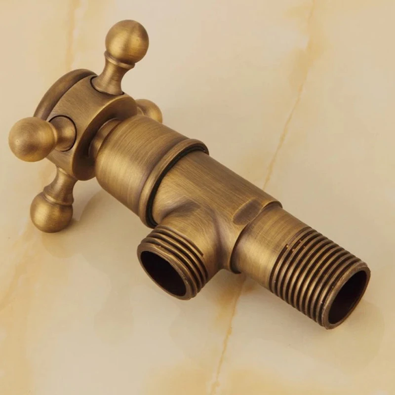 BAKALA-Vanne triangulaire en bronze, vanne de contrôle de l\'eau du robinet, vanne triangulaire antique, égout