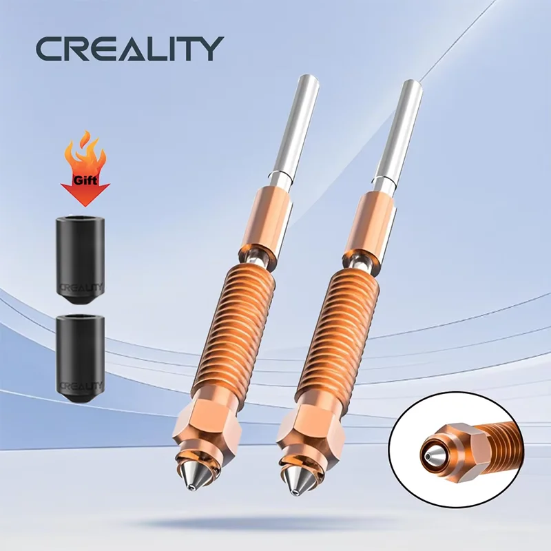 

Creality Official K2 Plus/K2/K2 Pro Nozzle Kit 2Pcs,Unicorn Quick-Swap High-Flow Nozzles 0.4mm,Steel-Tip Copper Nozzles&Titanium