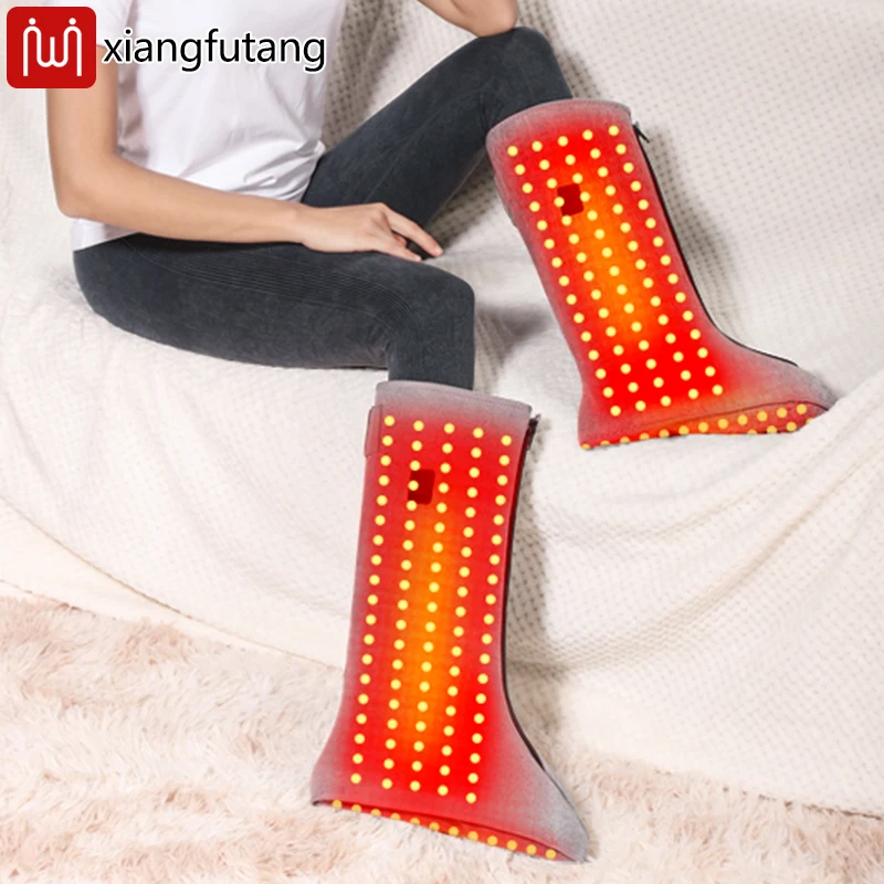 

Red Light Heated Boot - Foot Wrap Foot Massager - 3-Level Heat & Timer - Muscle Relax Joint Comfort Daily Foot Care