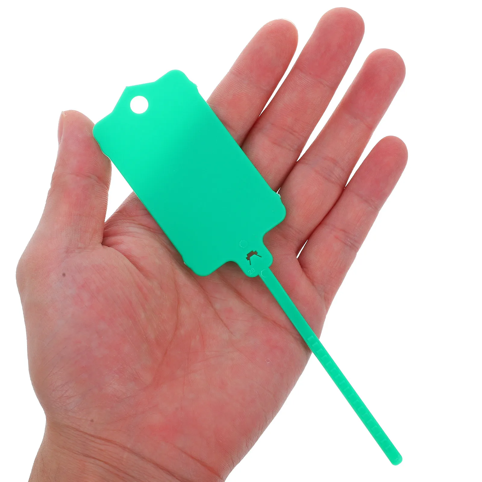 100Pcs Plastic Label Tags Waterproof Writable Double-Sided Reusable Hanging Tags for Shipping Storage Cable Tag Ties