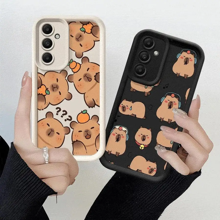 Cute Capybara Funny Phone Case for Samsung Galaxy A16 A33 A34 A12 A13 A14 A22 A32 A23 A24 5G Soft Cover