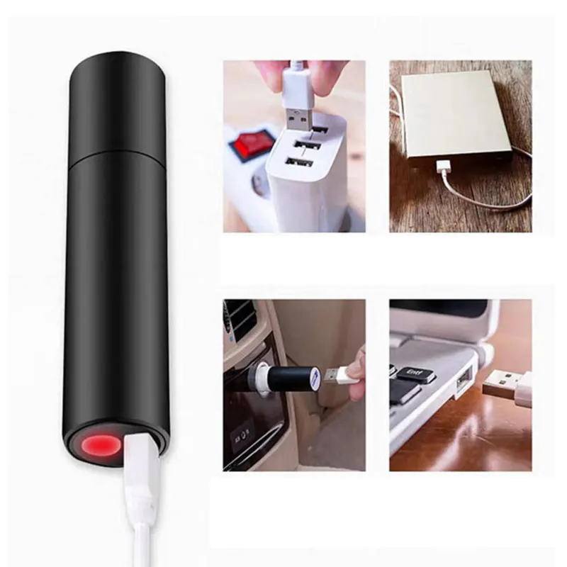 2023 New Rechargable Mini LED Flashlight 3 Lighting Modes Waterproof Telescopic Powerful Flashlight Outdoor Zoom Portable Torch