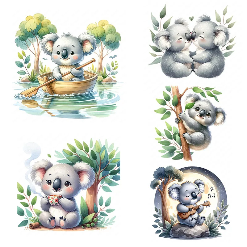 

QT661# Cute Koala Toilet Stickers, Bright Wall for Home, Cabinet, Door,Decoration, Vinyl Car Decals, Art Wallpaper