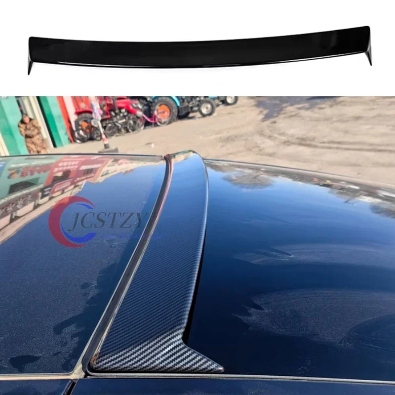 For 2021-2024 Tesla Model Y Rear windshield Trunk Lid Spoiler Wings Black Carbon Exterior Tuning Car Accessories