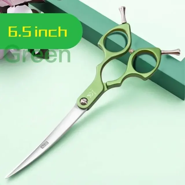 Fenice Professional JP440C Colorful 6.0 6.5 Inch Curved Grooming Scissors Pet Scissor for Dogs Cats Dog grooming equipment Dog