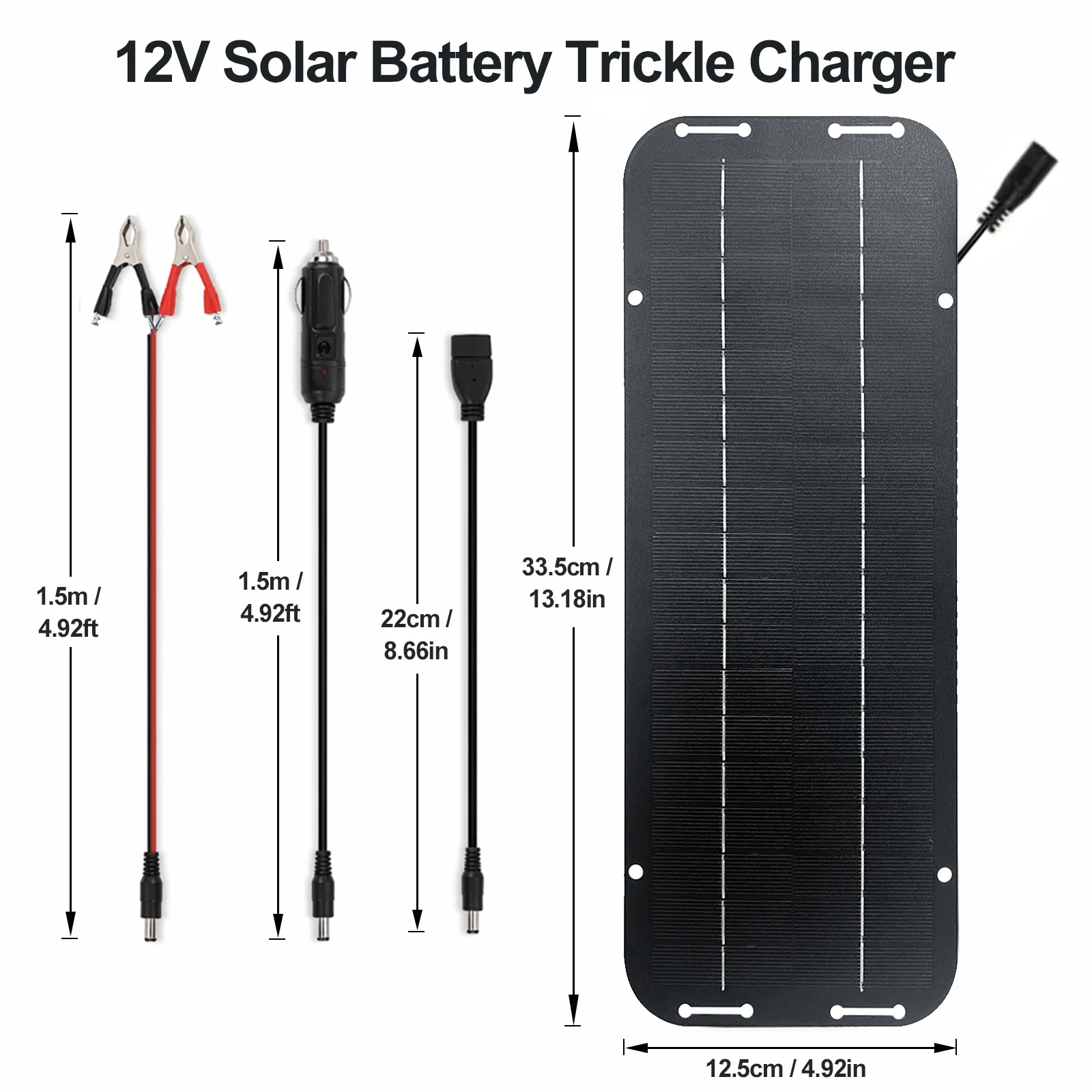 Monocrystalline Solar Cells Solar Battery Trickle Charger 12V Olt Power Solar Panel Solar Battery Charger view 5