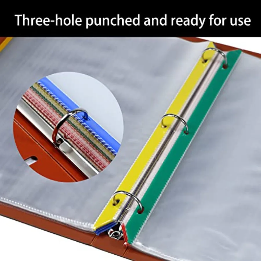 Protectores de páginas resistentes 8,5 x 11 para carpetas; Fundas de plástico transparente