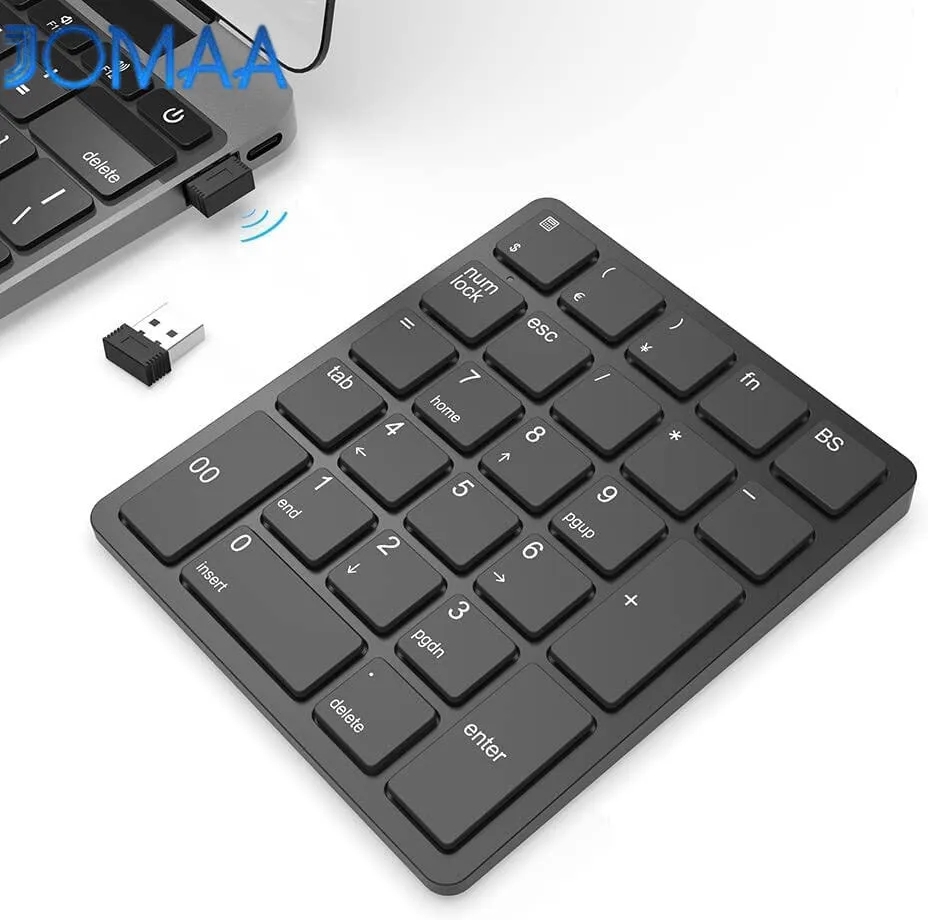 2.4GHz Financial Accounting Number Keyboard Numeric Keypad Rechargeable Wireless Keyboard Digital for Laptop Computer