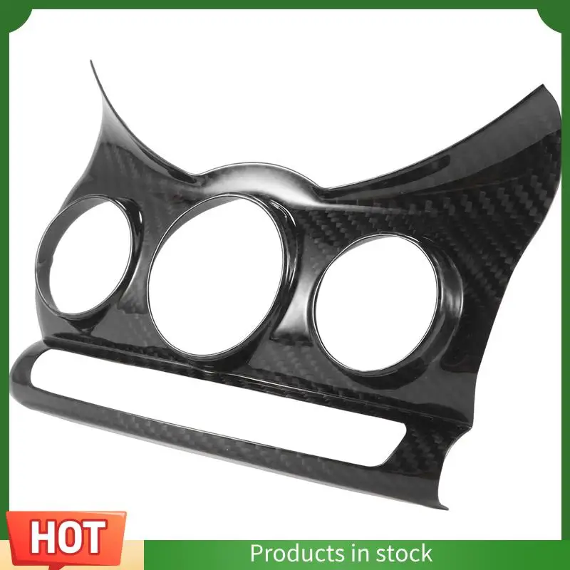 

AU63-Car Center Console Trim Cover Dashboad Air Conditioning Knob Panel For BMW MINI Cooper F55 F56 Replacement Parts Carbon Fib