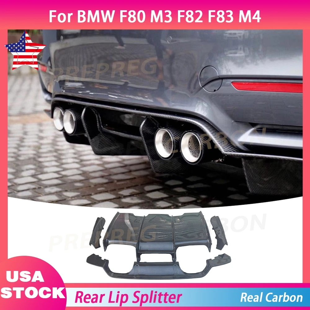 

Dry Carbon Fiber Rear Bumper Lip Splitter For BMW F80 M3 F82 F83 M4 2014-2018 Standard And Convertible PSM Style Body Kit