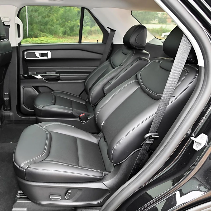 

Подходит для Ford Explorer 6-7-8 2009-2026 сидений XLT ST Platinum ST 3 ряда 6 7 8 сидений Автомобильные аксессуары Чехлы на сиденья кожаные
