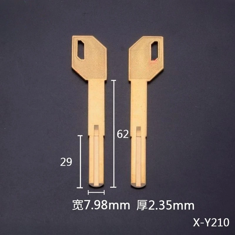 5/10pcs Long necked gun handle double leaf fingerprint lock key blank, super C-level extended key embryo