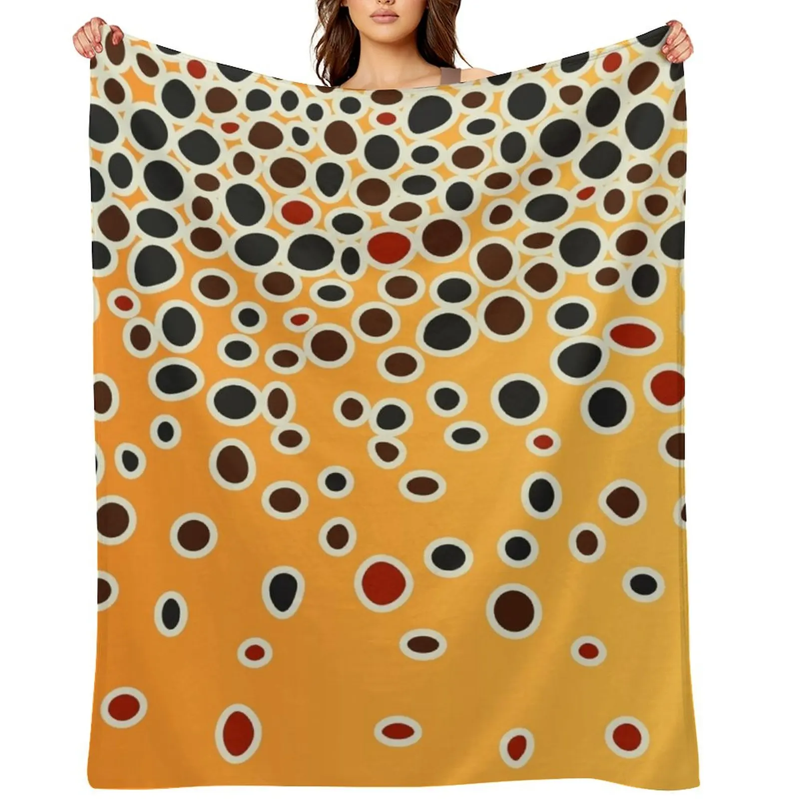 Brown Trout Skin Throw Blanket Luxury Brand Thin Bed covers Decorative Beds Blankets