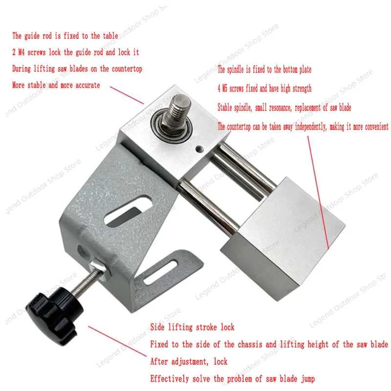 Mini Table See Lift Spindle Kit DIY Woodworking Cutting Polished Motionless Spindle Assembly Accessories