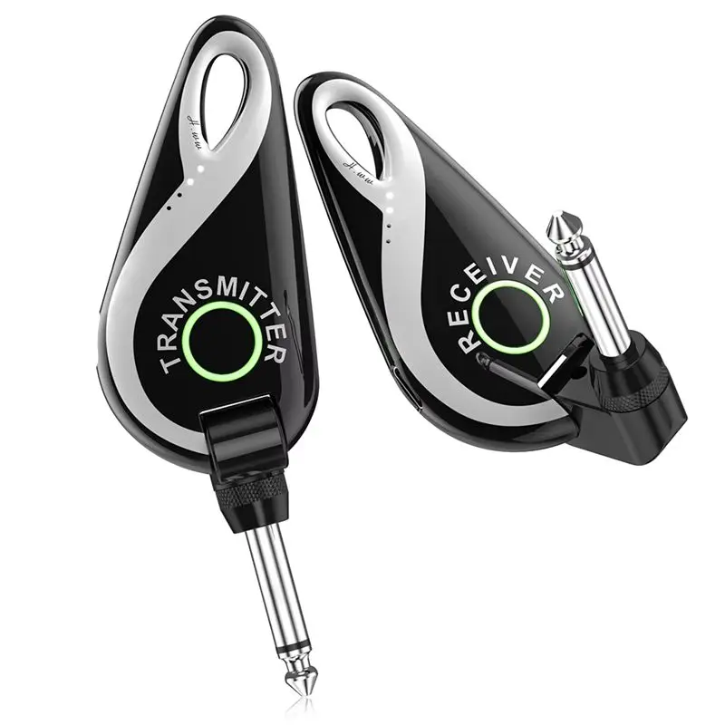 

FSTE-Transmitter& Receiver Set For Electric Guitar& Bass 2.4G Wireless Guitar System, 48K/16Bit Real-Time Audio Transmission