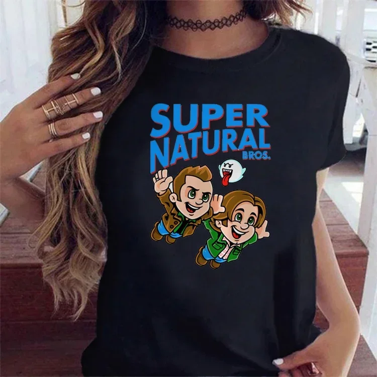 Dean Winchester T-shirt Unisex T-shirt Supernatural Harajuku Cartoon Casual Street Rock Top Clothing T-shirt  vintage clothes