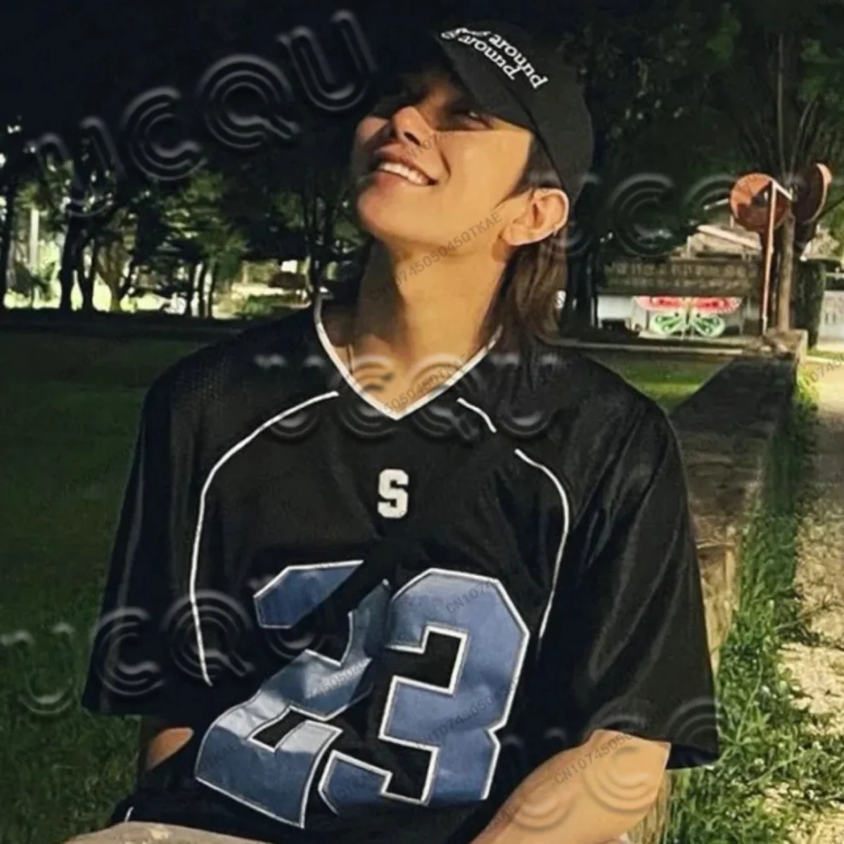 

Men And Women T-Shirts Vintage Talk American Mesh Quick Drying Loose Sports Basketball Street Dance Baseball Jersey Ins Hot Tops