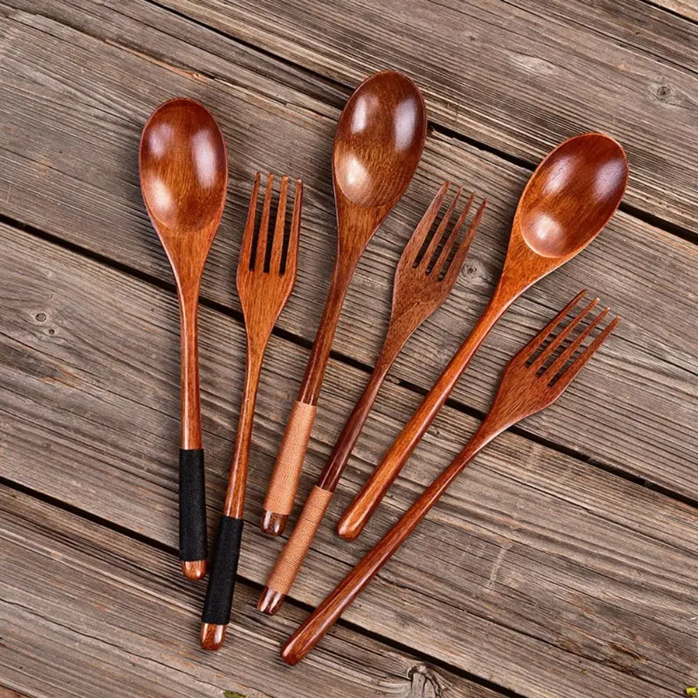 Wooden Spoon & Fork Set 1