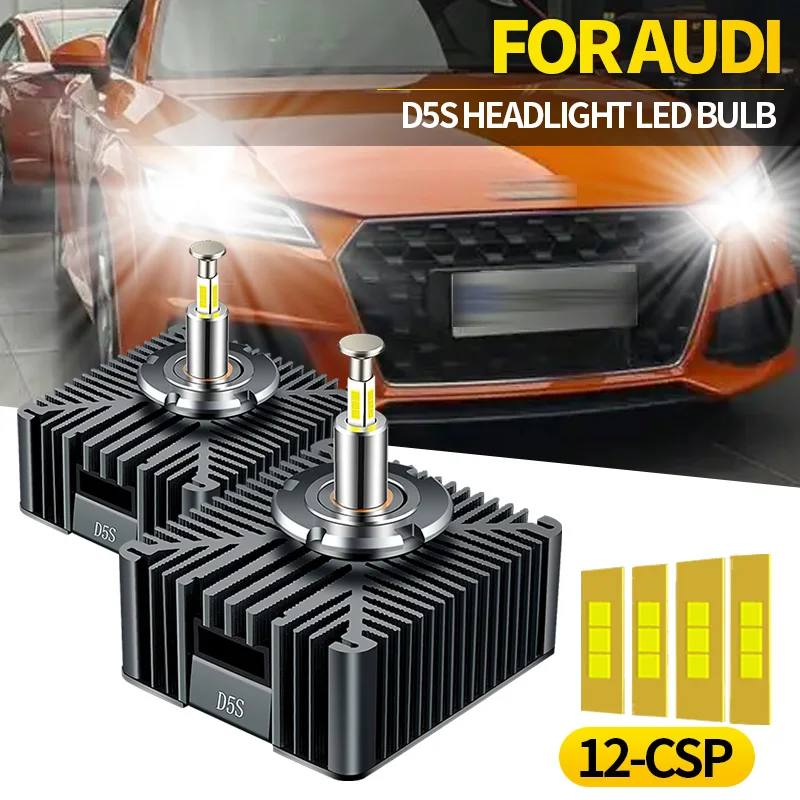 

2pcs D5S ForAudi TT 2014-2018 For Audi Q7 Q3 2015-2018 Car Xenon HID LED Headlights Bulb Replacement Canbus 30000LM Plug&Play