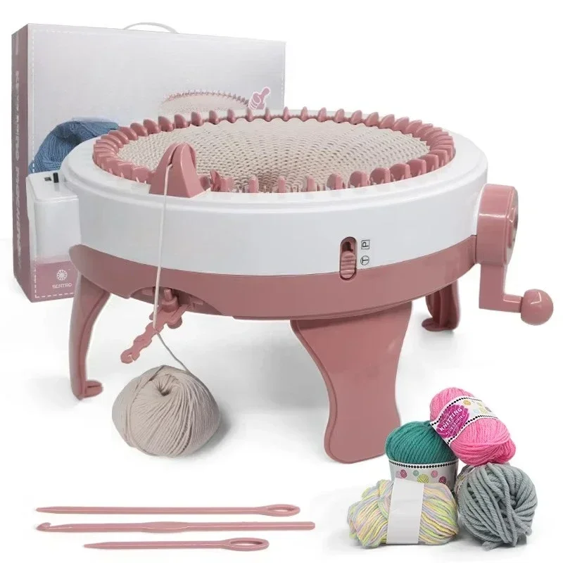 Knitting Machine 48-pin Round Knitting Crochet Machine Socks Hats Scarves Sweaters Diy