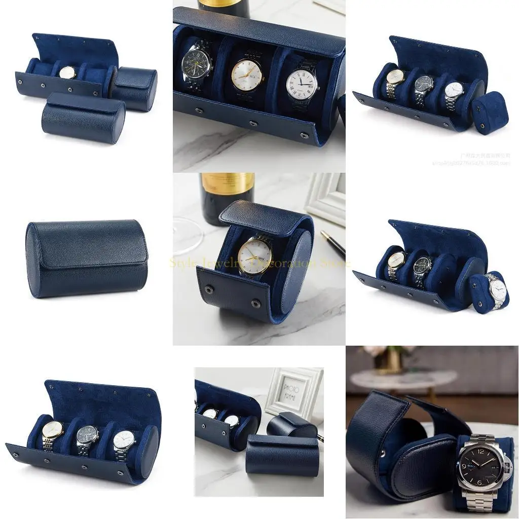 

D46E Leather Watch Storage Box Dust-proof Anti-fall Multi-function Watch