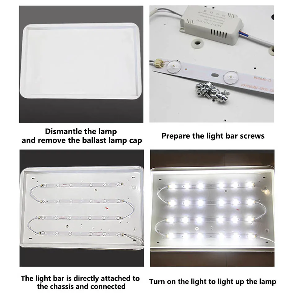 10 Stück 4W 6W 8W 10W Dreifarbige 2835 LED-Lichtmodule LED-Leiste Hintergrundbeleuchtung Streifenlichter Deckenlampe zur Umrüstung LED-Röhrenquelle – Detail 3