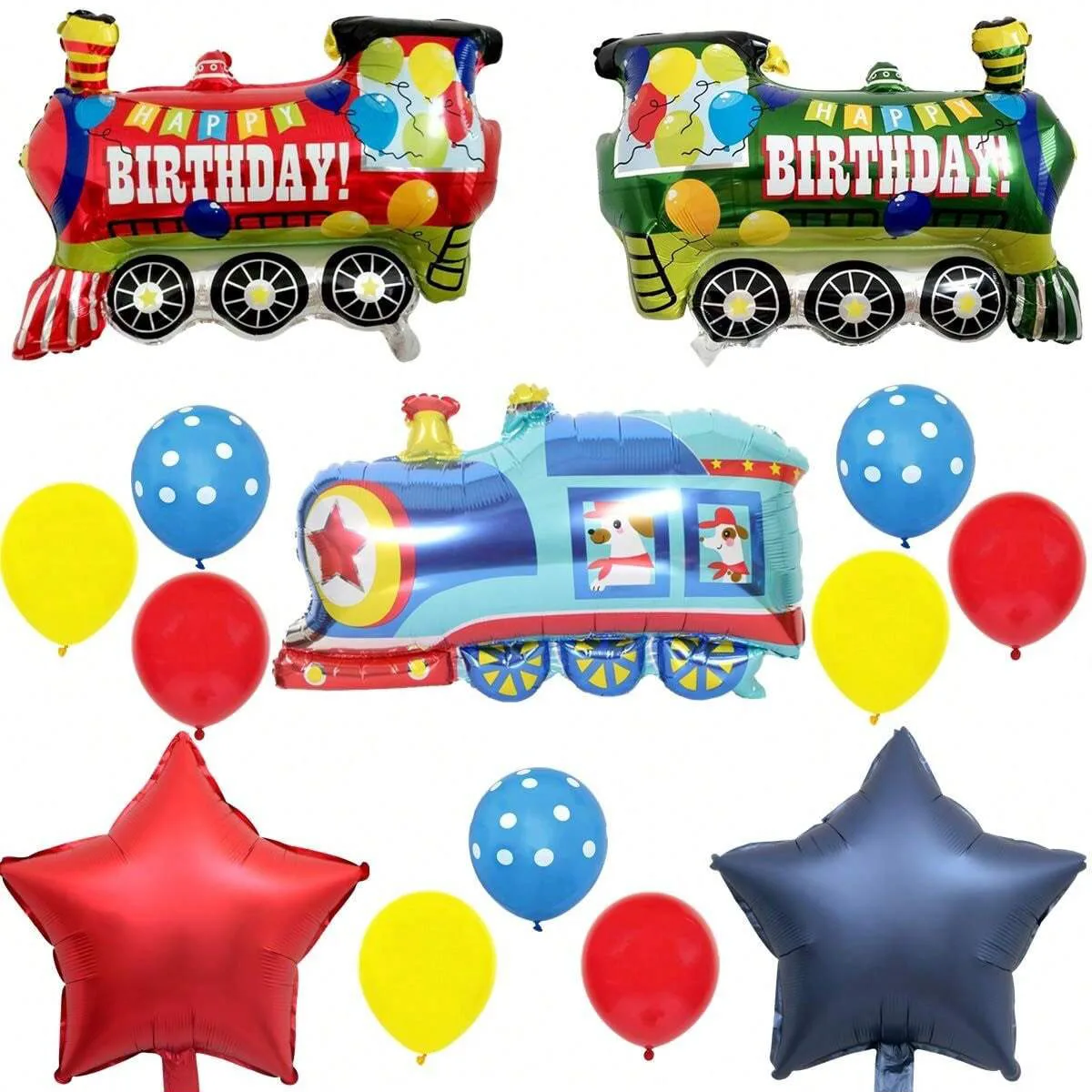 14Pcs Train Balloon…
