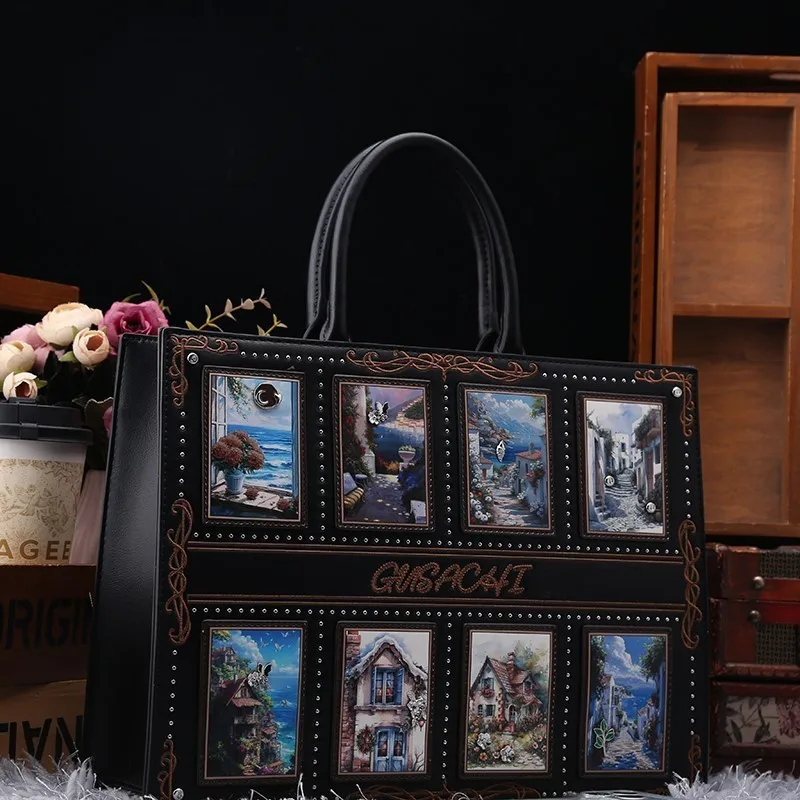 Gusachi Light Luxury Brand Women's Bag 2025 Autumn/Winter New High Fashion Original Design Shoulder Bag Large Capacity Handbag