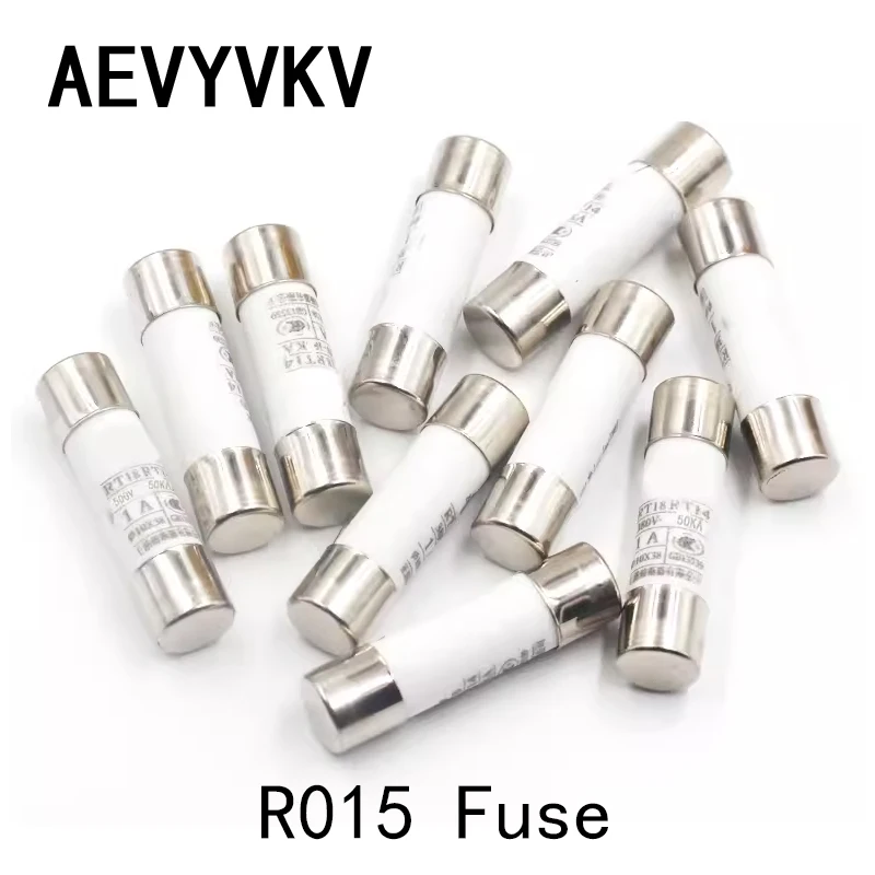 20PCS R015 Fuse RO15 Ceramic Fuse Tube 10X38 RT18 0.5A 1A 2A 3A 4A 5A 6A 8A 10A 16A 25A 32A RO15 Fuse R015 Fuse