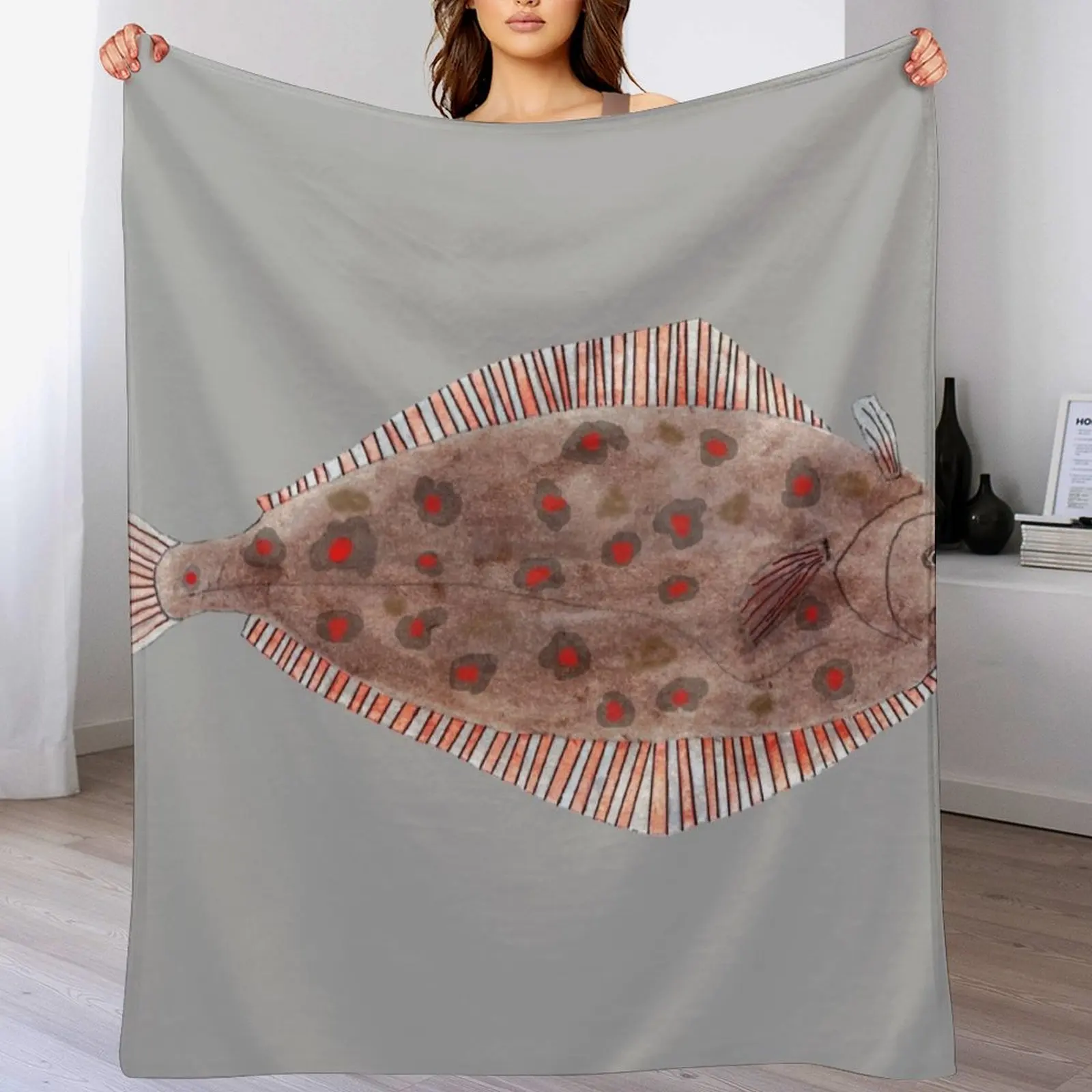 

San Juan's Halibut Throw Blanket Thin Soft Beds Personalized Gift Blankets