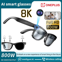 OnePlus New Smart Glasses 8MP HD Camera AI Glasses Photo Video Recording Waterproof Mini Anti-blue Camera Glasses for Man Women